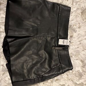 Express leather shorts